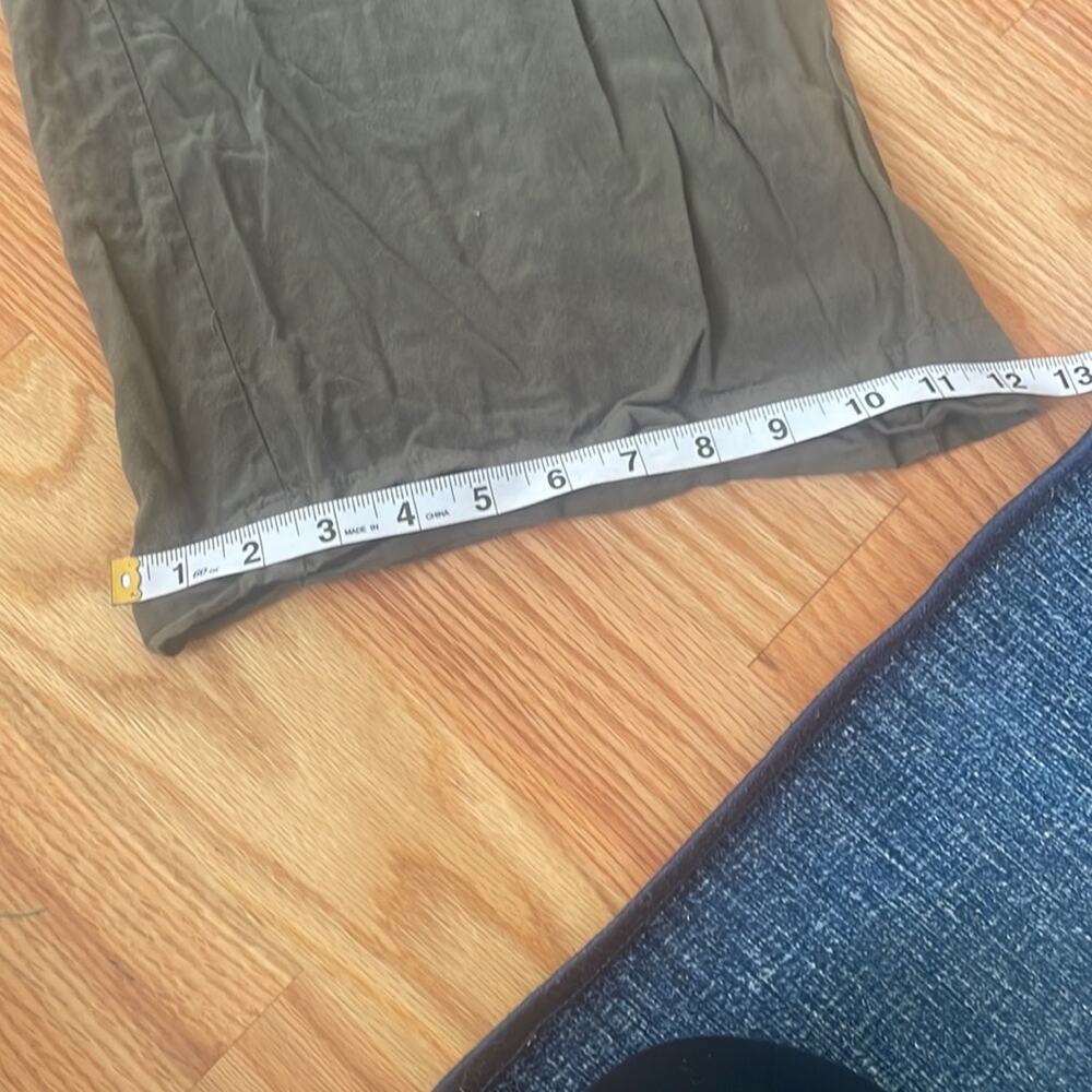 1 state dual lace elastic waist army green wide leg pant trouser size XL - Picture 3 of 8